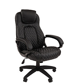 Кресло руководителя Chairman 432 экокожа чёрная, коричневая