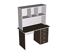 Компьютерный стол с надстройкой и полками ПСт1.14л/пр.+ПН2.14