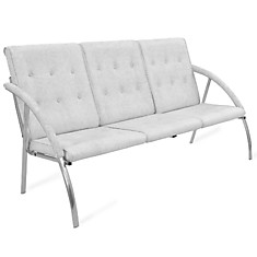 Диван 3-х местный Фортуна 5/20 хром. эконом к/з чёрный, коричневый, бежевый, бело-серый