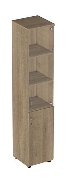 Шкаф для документов узкий со стеклом Р.П-2СБ Референт