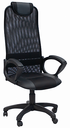 Компьютерное кресло Элегант L4 ткань-сетка чёрная