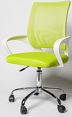 Кресло оператора BN-7166 пластик белый, ткань-сетка серая, зелёная, розовая, голубая