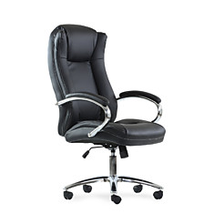 Кресло руководителя К-45 нагрузка до 150 кг, экокожа чёрная, коричневая