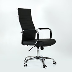 Кресло офисное К-112 экокожа чёрная